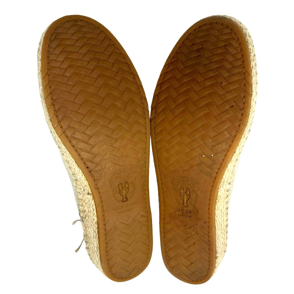 Cole Haan size 7 B 21292 grand os slip on flats sparkly taupe knit espadrille - Picture 13 of 13